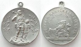 ZÜRICH 1898 ZÜRCHER KANTONALSCHIESSEN Medaille Alu 39mm RR!