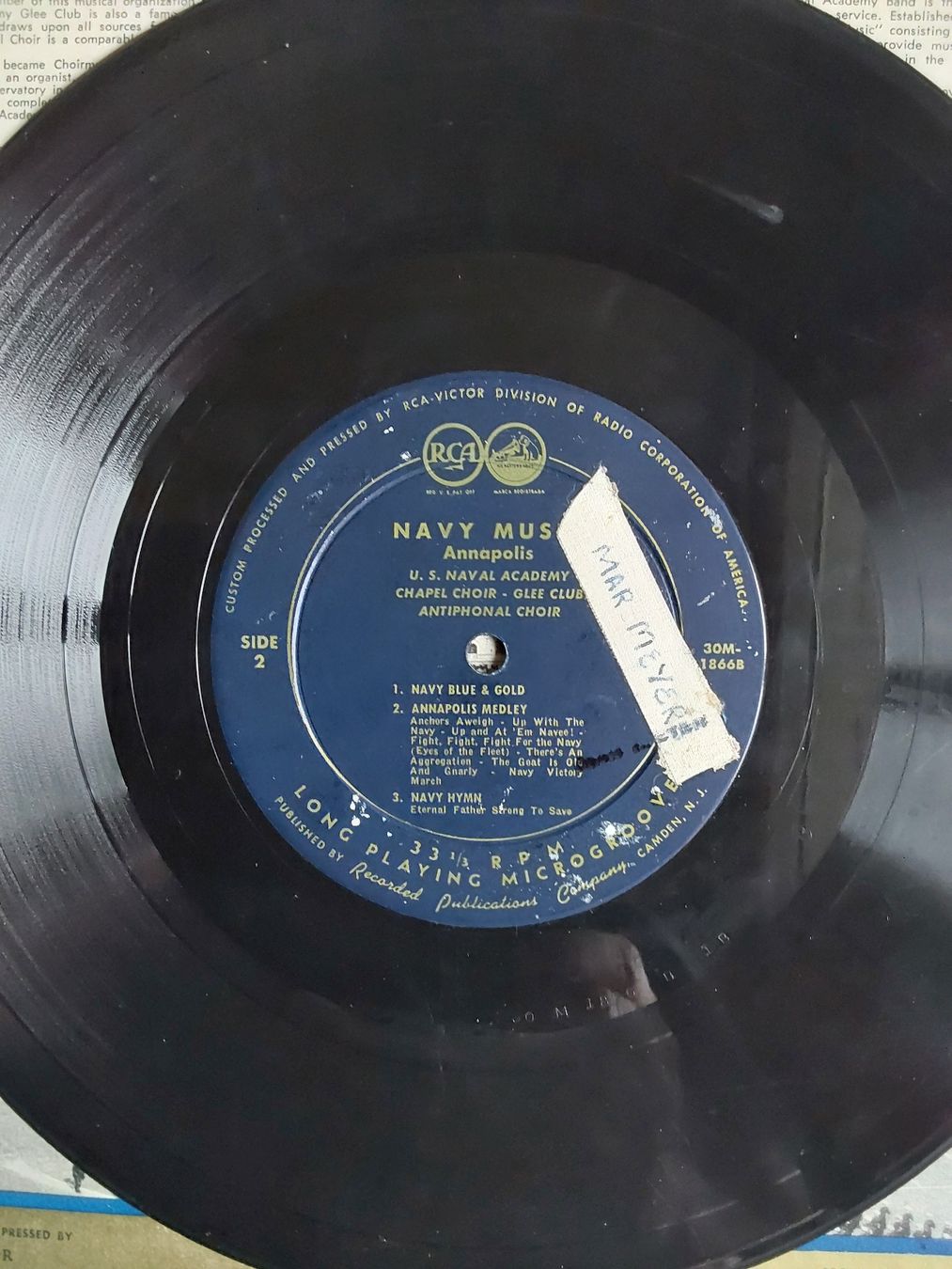Vinyles: Navy Music -Vinyl 10" - US 1956 – D'occasion à Villeret par Fil11 3