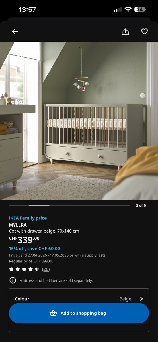 Ikea Letti: NEVER USED Baby bed – Nuovo (secondo la descrizione) da Glattpark(Opfikon) venduto da ket_gq77 1