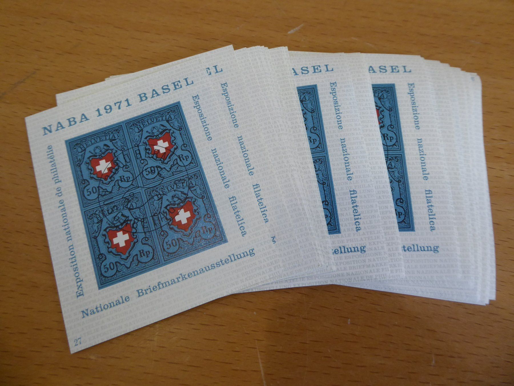 Tutti i francobolli: 1971 NABA Basel - 30 Blocks entwertet – Usato da Rothrist venduto da swisstools