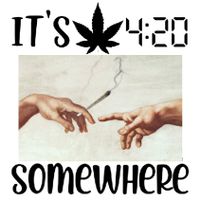 🎨 Cool & Kreativ: Patch „It’s 4:20 Somewhere“ 🌿💫