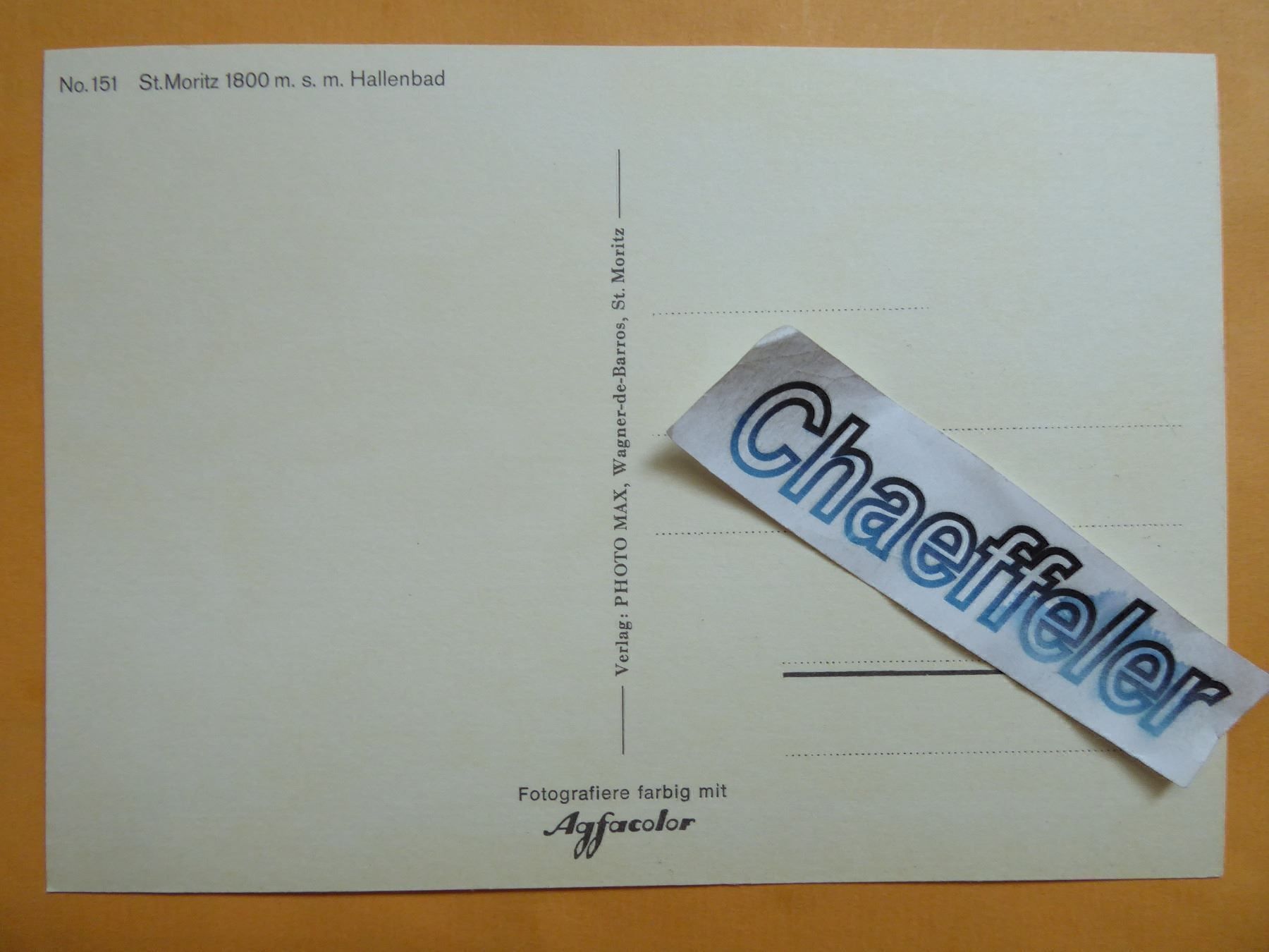 Cartoline postali: No. 151 St. Moritz, Hallenbad – Nuovo (secondo la descrizione) da Zürich venduto da Chaeffeler 1