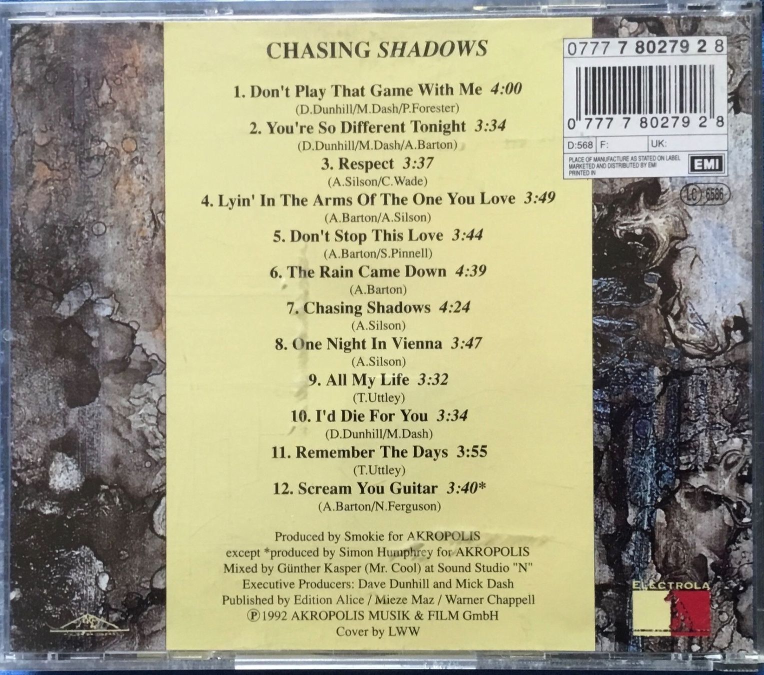 CDs: (CD) Smokie „Chasing Shadows“ – Gebraucht aus Serneus von kowalsky1 1