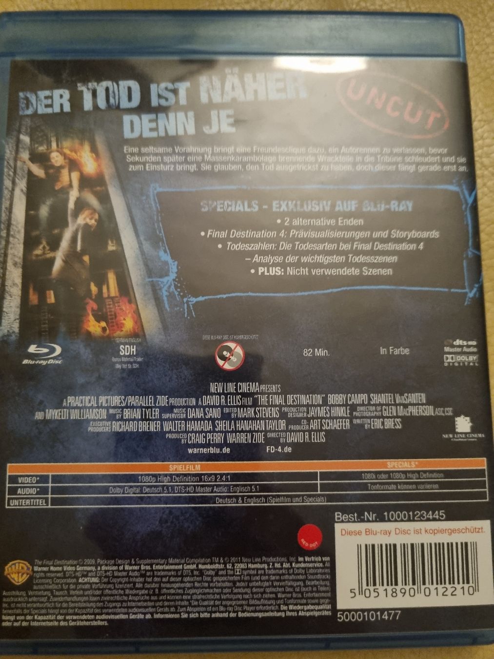 Tous les DVDs: Blu-ray Final Destination 4 UNCUT – D'occasion à Thierachern par rob_xm6d 1