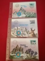 3 Münzbriefe Schweizer Alpen 1991
