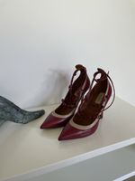 Valentino Garavani Escarpins cuir bordeaux (Taille-40)
