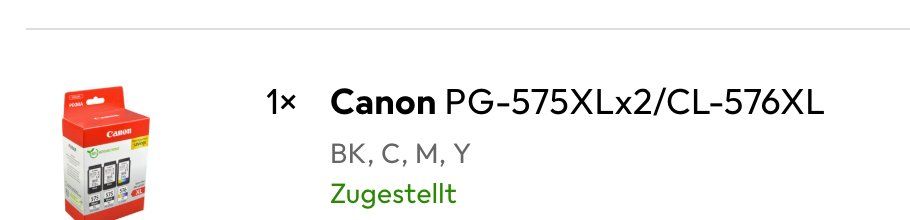 Canon Cartucce per stampanti & toner: Canon PG-575XLx2/CL-576XL – Nuovo (secondo la descrizione) da Bülach venduto da Swissklick