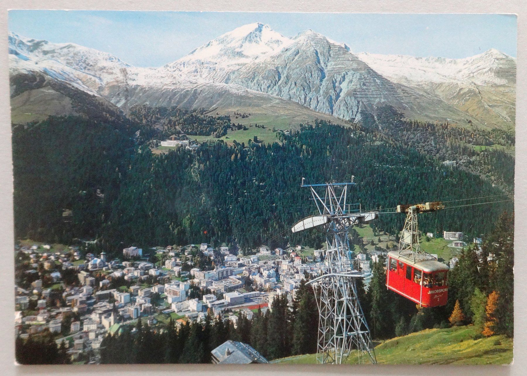 Cartoline postali: Davos, Brämabüel-Jakobshorn-Bahn – Usato da Fétigny venduto da Billy2miny