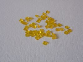 LEGO - 50 - GELBE - TRANSPARENTE - GLATTE - SCHRÄG - STEINE