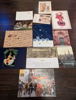 11 Weihnachts Karten Post Philatelie div Jahre