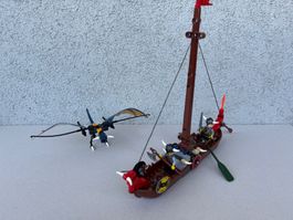 LEGO Viking Boat against the Wyvern Dragon 7016