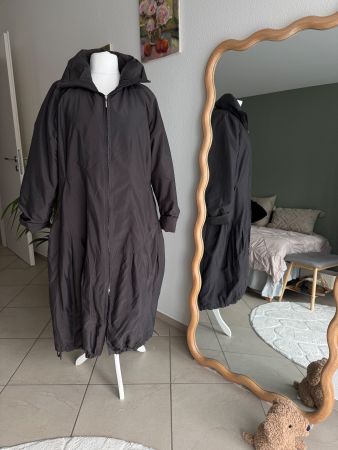 Sinne Wintermantel lang bräunliches Grau