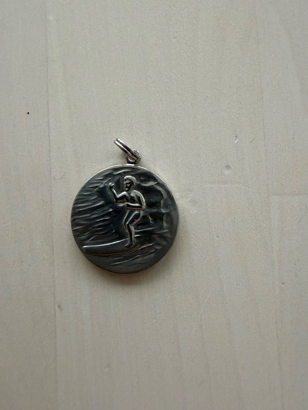 Anhänger: Silberner Anhänger Saint Christopher-Glücksbringer – Gebraucht aus Glattpark(Opfikon) von infinite_bags101 1