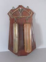 Antike Kleiderbürste mit Wandhalterung, Jugendstil
