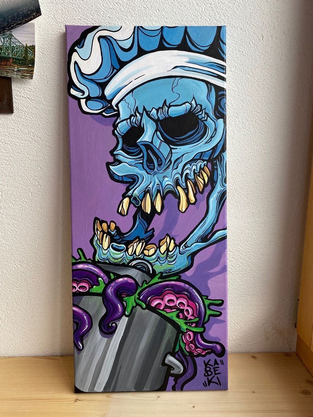 Dipinti: Graffiti Kunst Leinwand Kitchen skull – Nuovo (secondo la descrizione) da Celerina/Schlarigna venduto da golfrolf2 1