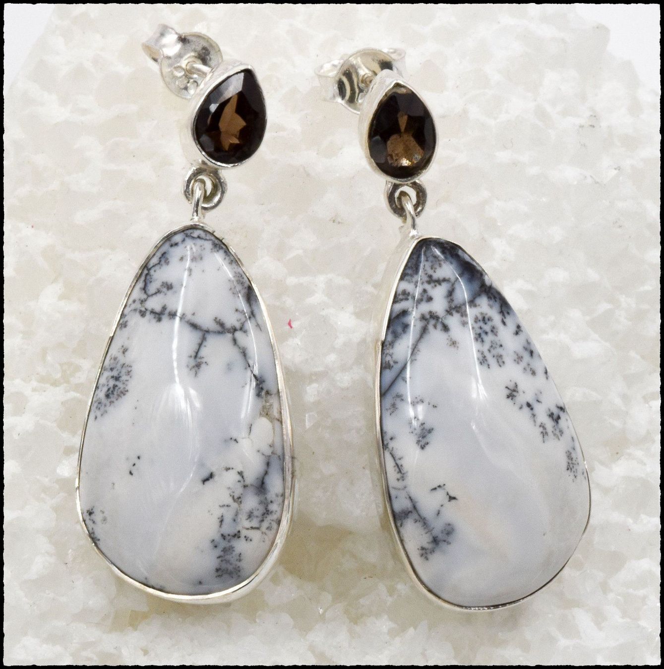 Orecchini pendenti & Orecchini a lobo: DENDRITE OPAL, Dendriten Opal Ohrhänger 925 Silber – Nuovo e nell'imballaggio originale da Oberglatt ZH venduto da Goldfee1 3