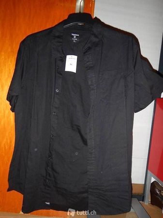 XL - L camicia uomo maniche corte nera
