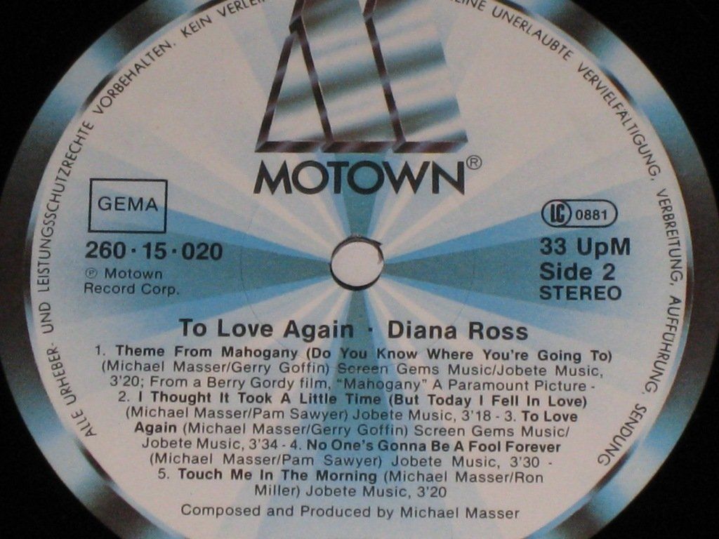 Dischi in vinile: LP - DIANA ROSS - TO LOVE AGAIN – Usato da Steckborn venduto da Quo7 2