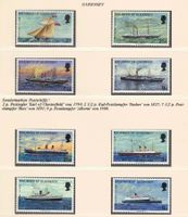 Postschiffe - 8er Set Briefmarken Postfrisch - Guernsey 1972
