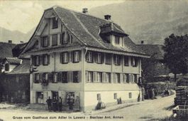 Lauerz SZ Gruss vom Gasthaus zum Adler, um 1920