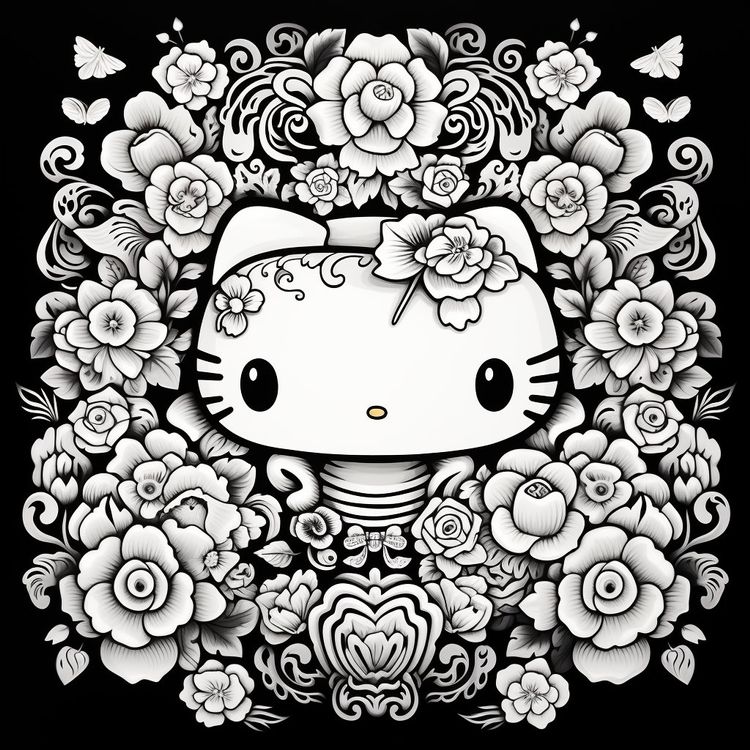 Hello Kitty Malbuch Mandala 10 Motive zum ausmalen | Acheter sur Ricardo
