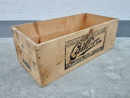 alte Holzkiste Kiste CAILLERS SCHWEIZER MILCHSCHOKOLADE