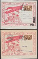 1927/38 zwei illust. GS Briefe NHORA 35ct. verschied. ab 1.-