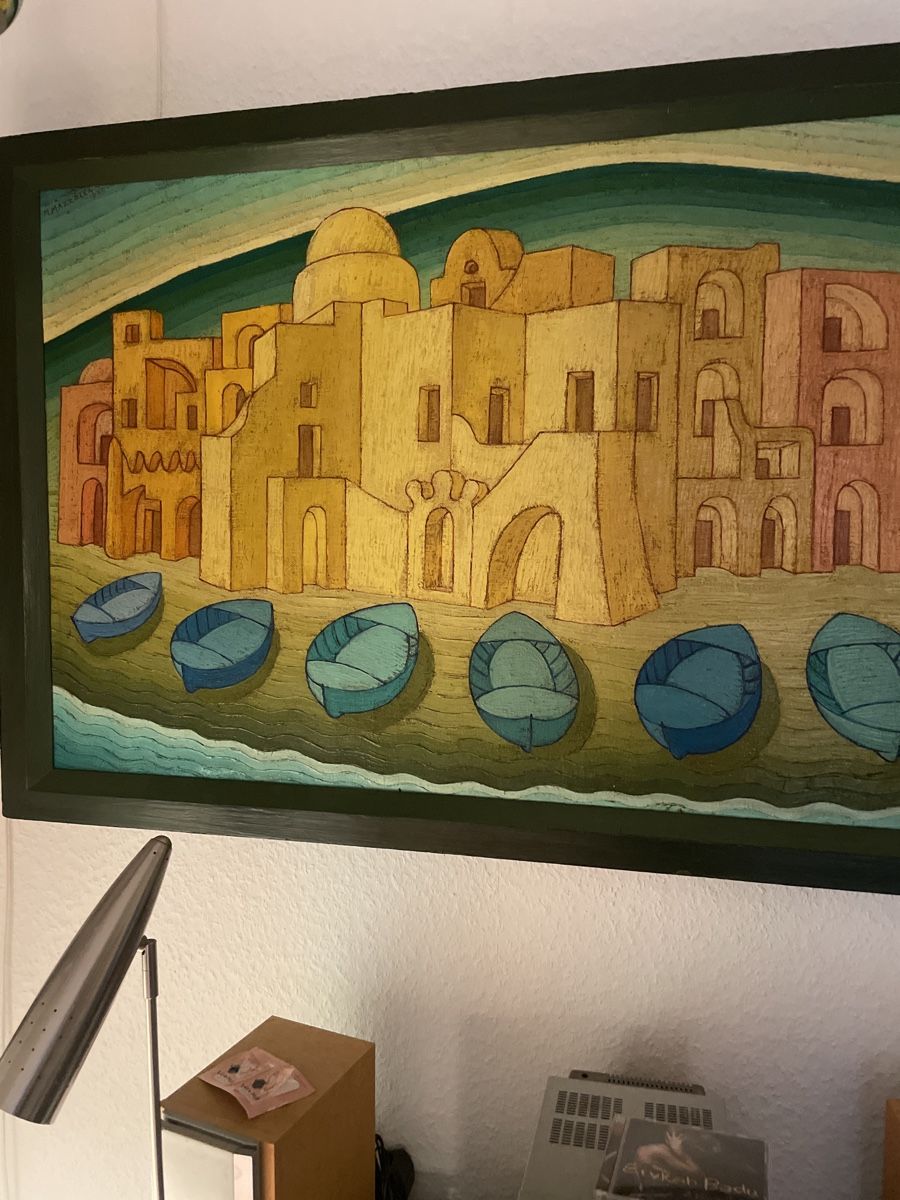 Gemälde: Mario Mazzella Ölgemälde "Procida mit Booten" – Gebraucht aus Zürich von matina30 1