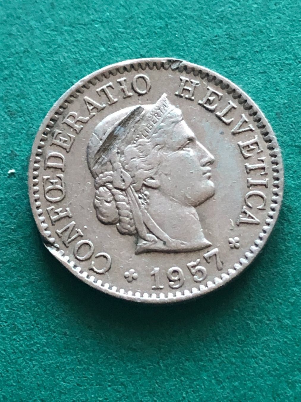 Toutes les monnaies: Abart ???  5 Rp. 1957 – D'occasion à Schötz par Odpa