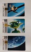 PTT Taxcard 3erSet Weltall  komplette Serie 1997