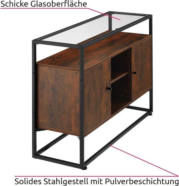 Kommoden: Sideboard Glasoberfläche Beistellschrank Einlegeböden NOVA – Neu und originalverpackt aus Lachen SZ von sw3zzy 4