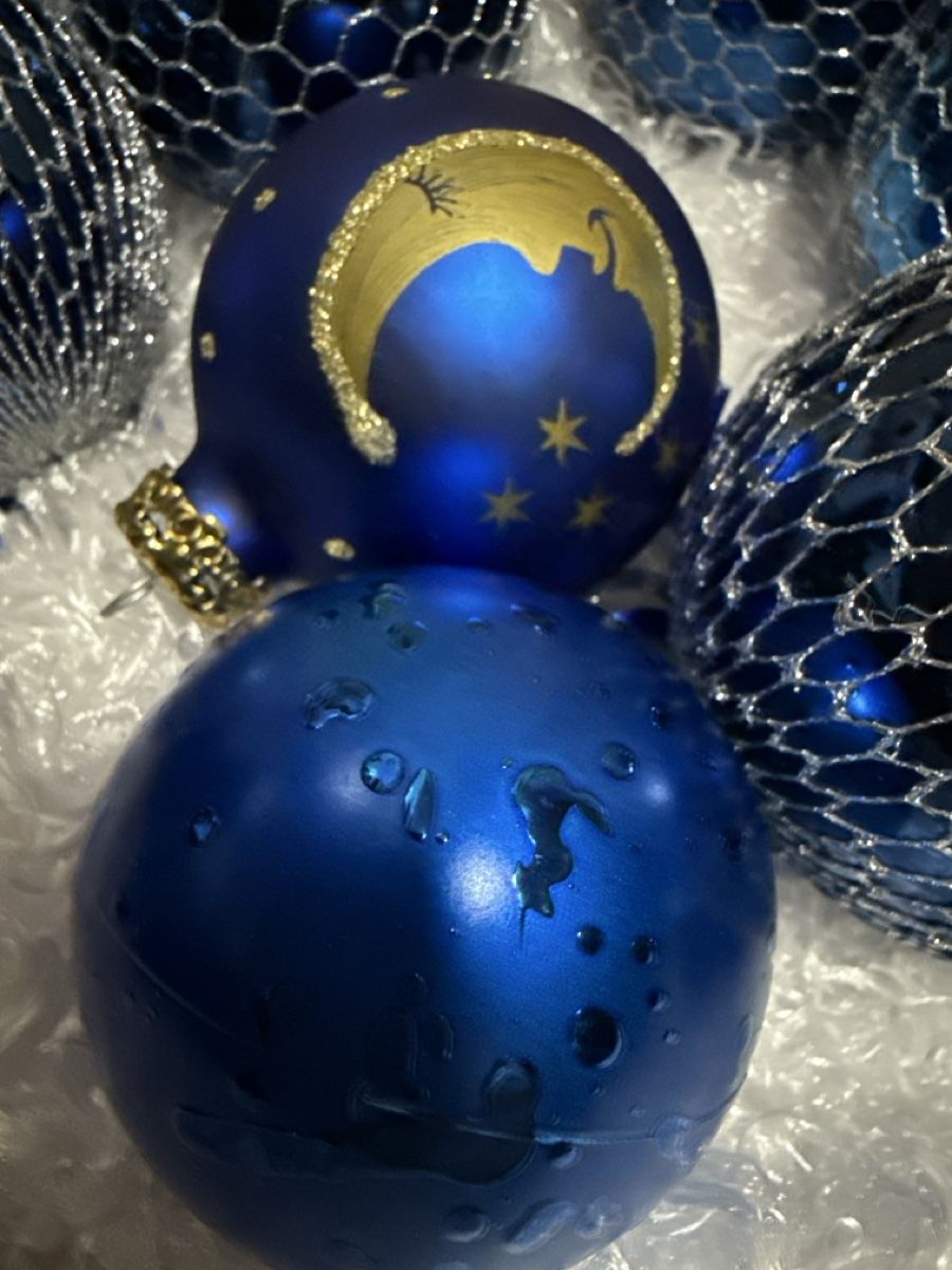 Alle Dekorationen: Blaue Weihnachtskugeln, Christbaumkugeln, 9 Stk – Gebraucht aus Zürich von Krikri21 2