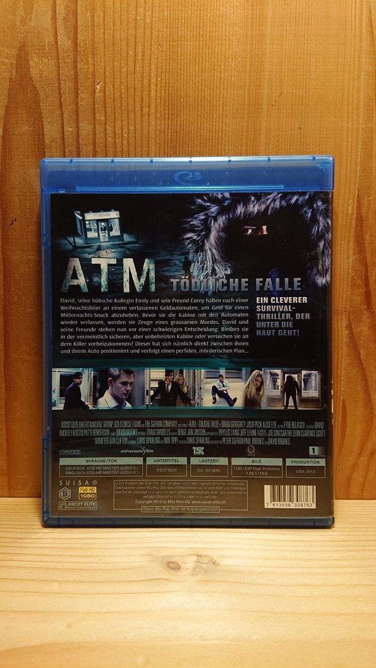 Alle DVDs: ATM TÖDLICHE FALLE Blu-Ray – Gebraucht aus Wilderswil von Exebub 1