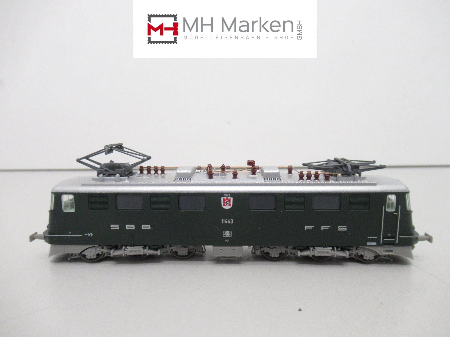 Fleischmann Modellini di ferrovie: Fleischmann 737201 E-Lok Ae 6/6 SBB CFF FFS DC Analog Spur N – Usato da Basel venduto da mhmarken