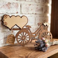Holzdeko Velo mit Flügeln