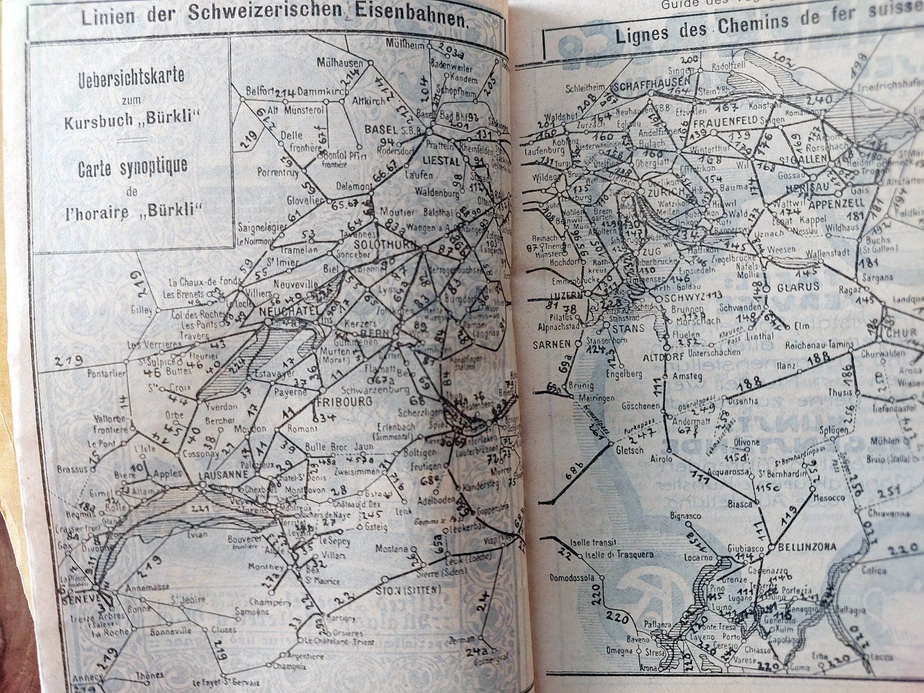 Libri: David Bürkli - Kursbuch Schweiz 1918 mit Beilage – Usato da Schönenwerd venduto da Steidi 1