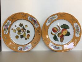 SUISSE LANGENTHAL 2 x assiettes porcelaine / Teller (1979)