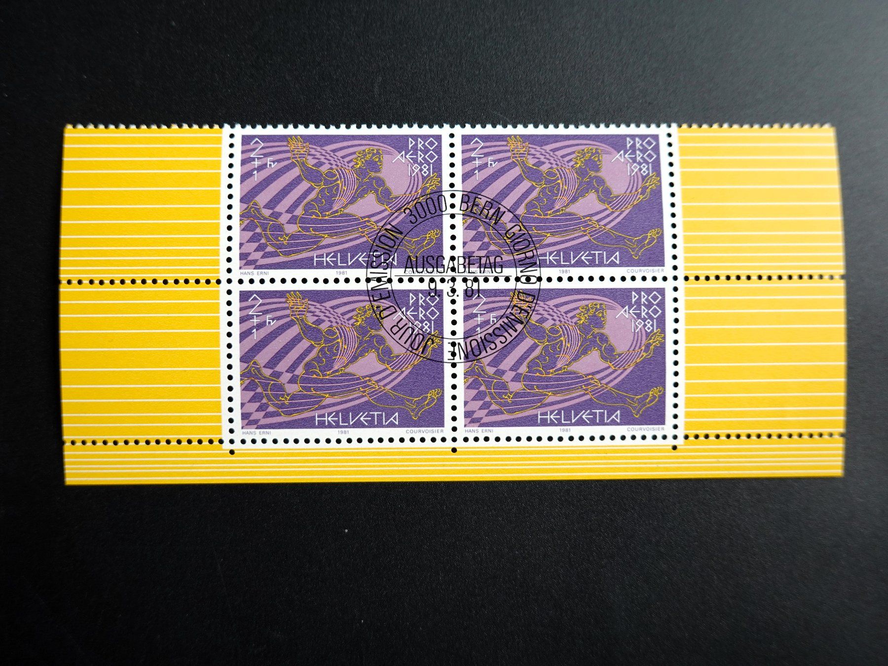 Tutti i francobolli: 1981 Viererblock Pro-Aero-Aktion mit Ersttagsstempel – Nuovo (secondo la descrizione) da Mettmenstetten venduto da Sutasso