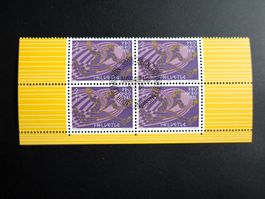 1981 Viererblock Pro-Aero-Aktion mit Ersttagsstempel
