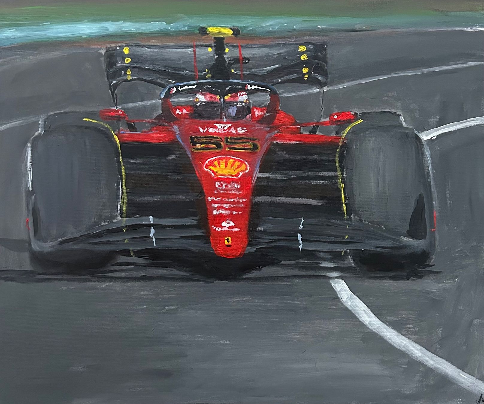 Gemälde: Formula 1 Gemälde (Carlos Sainz) – Neu und originalverpackt aus Pfäffikon SZ von Andrei_Moro_Kunst 2