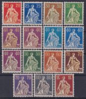 1908-1940, Helvetia +Schwert, Nr.107-176 postfrisch ** 900.-