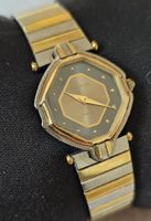 CATENA Sapphirglas Swiss Made Gold/Stahl Elegante Damenuhr