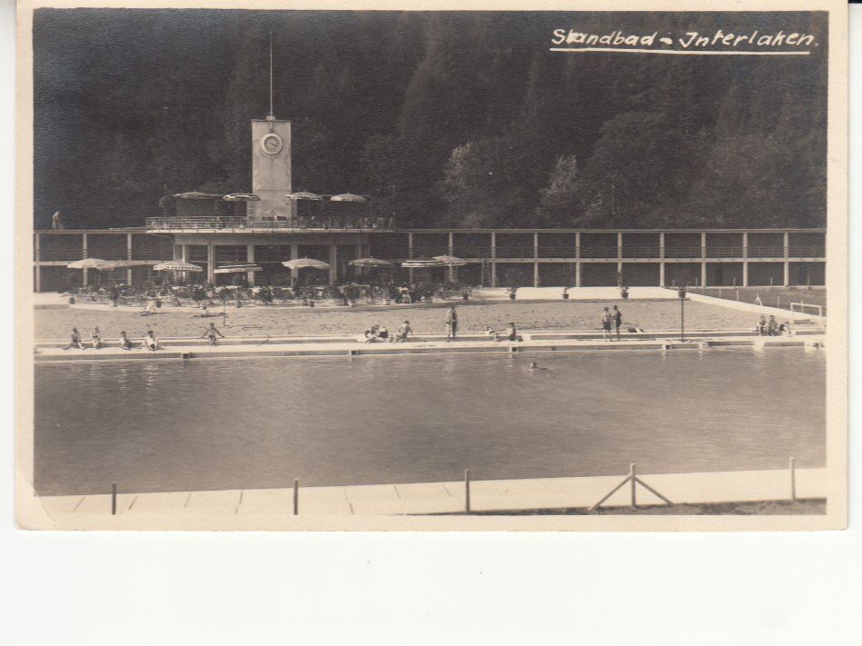 Cartoline postali: Interlaken Strandbad 1931 – Usato da Bürglen TG venduto da StampGraf