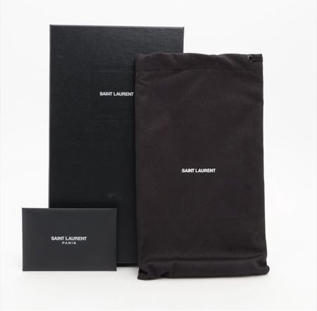 Saint Laurent Cassandra Leather Pouch Black - Fullset