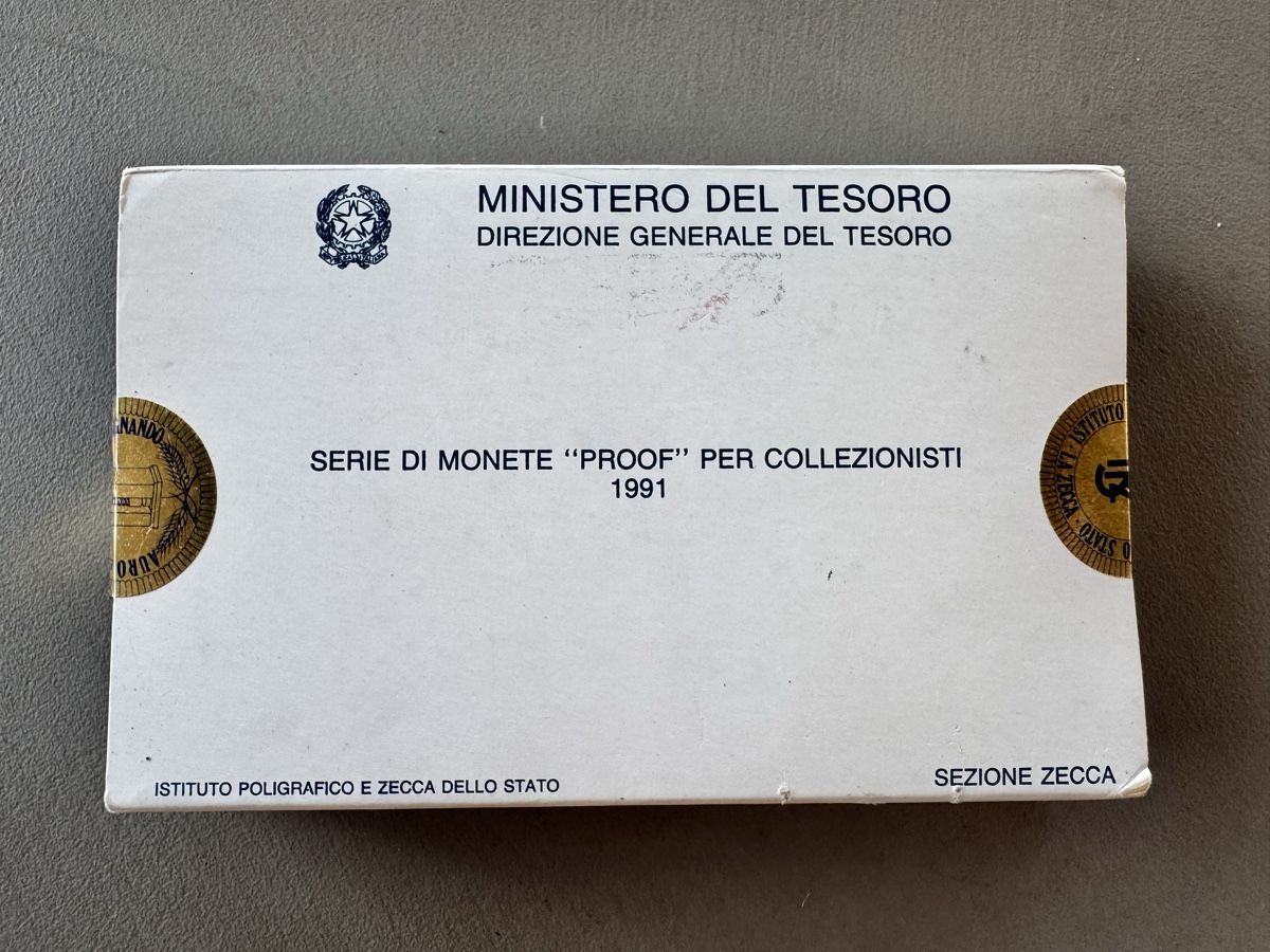 Tutti le monete: Italien Münzsatz 1991 - Proof – Nuovo (secondo la descrizione) da Meilen venduto da coins4sale