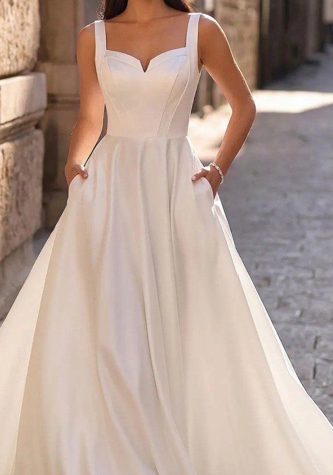 Vestiti: Brautkleid Satin - ungetragen/neu – Nuovo e nell'imballaggio originale da Mamishaus venduto da FahriHo 1