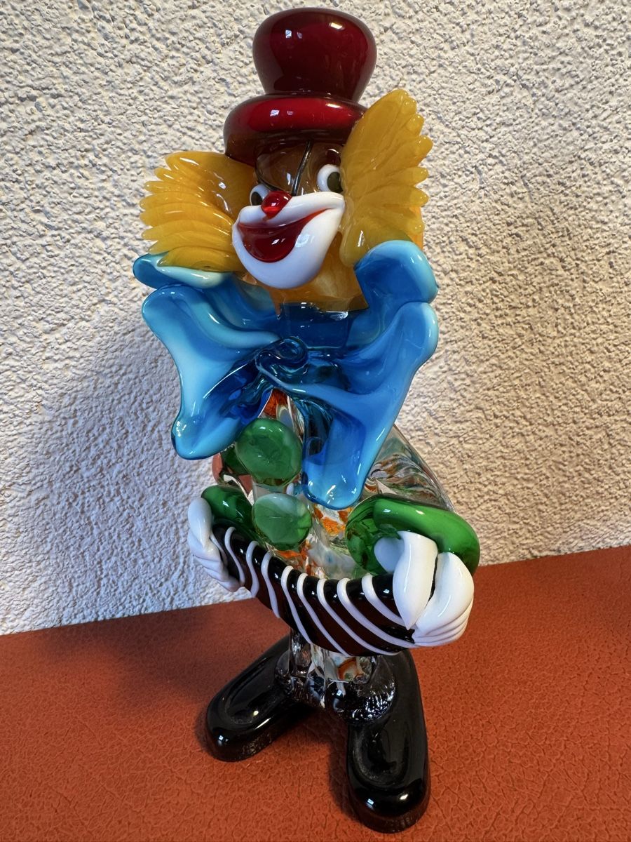 Murano Statuette: Murano Figur Clown gross – Usato da siebnen venduto da minte 1