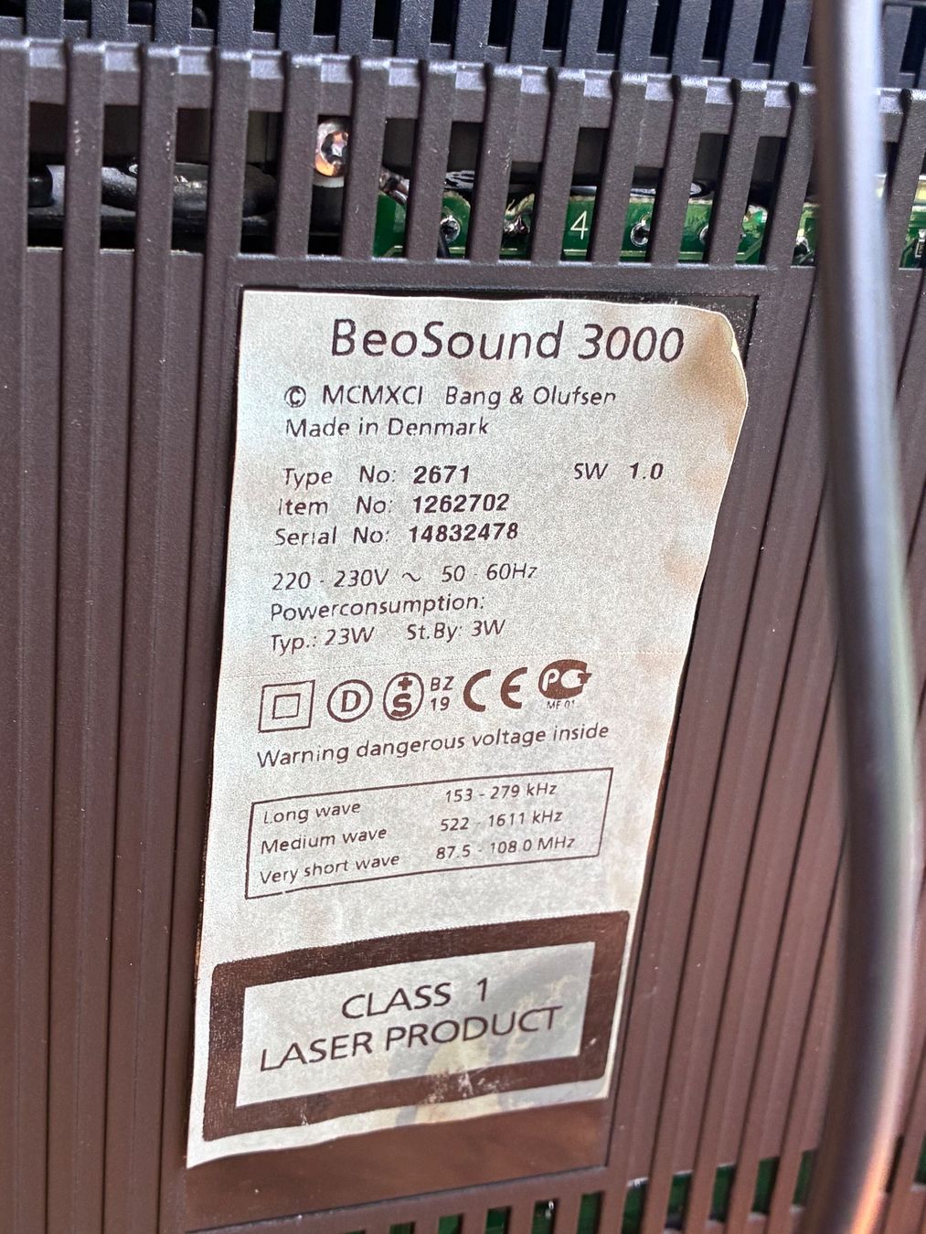 Bang & Olufsen Lettore multimediale & Streamer: Defective B&O Beosuund 3000 . – Difettoso da Zürich venduto da HiFiAtelier 3