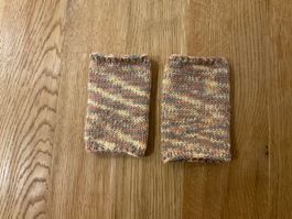 Handgestrickte Pulswärmer, Wolle, Herbst