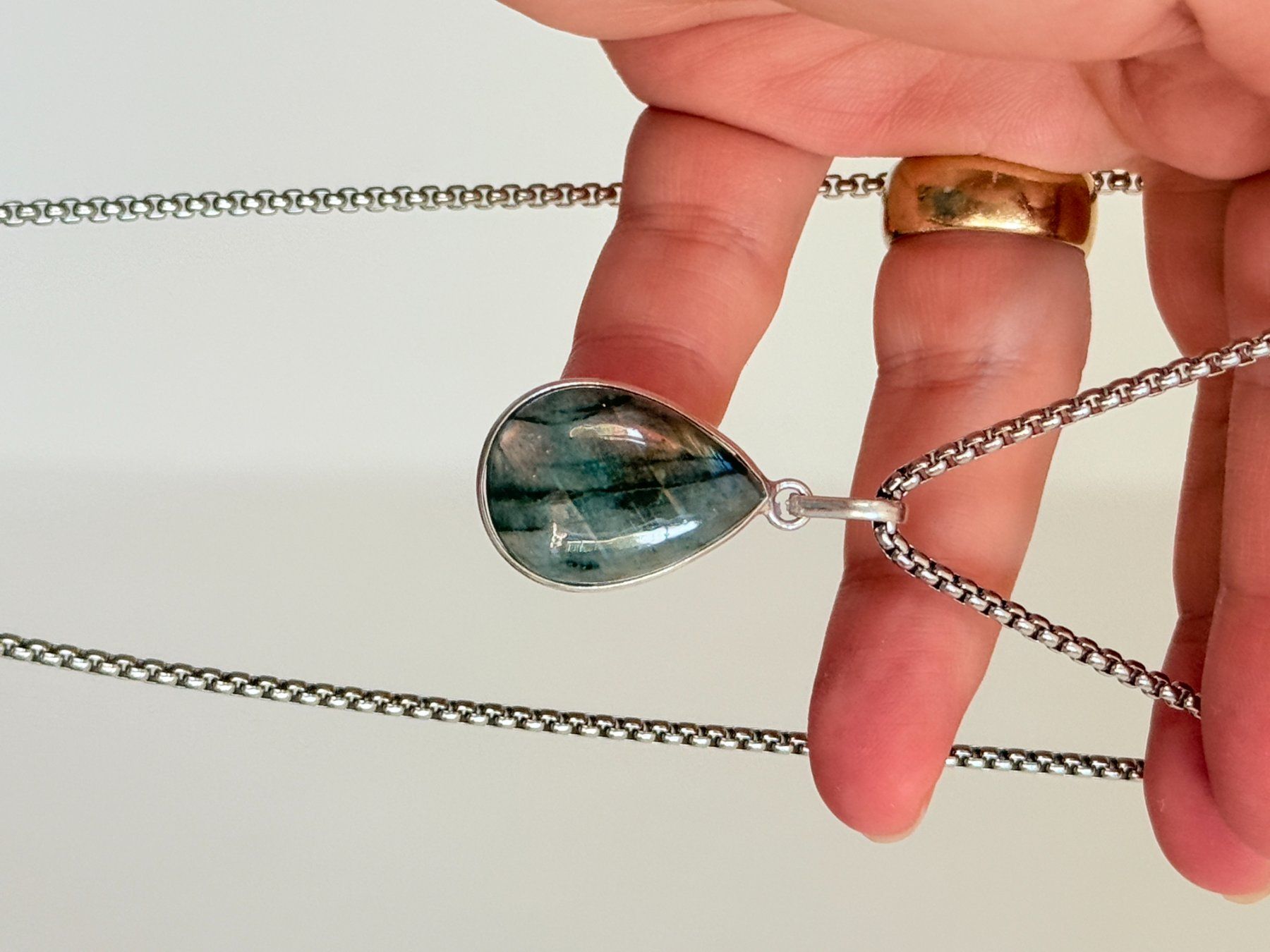 Catenine: Labradorite necklace – Nuovo e nell'imballaggio originale da Genève venduto da AGBERG 4
